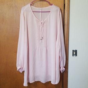 Sheer baby pink chiffon